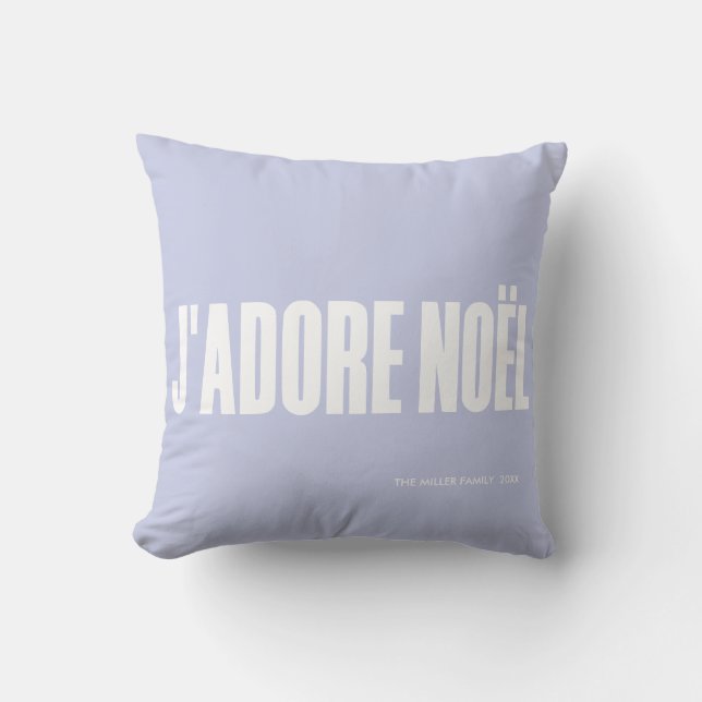 J'adore Noël! Cushion (Front)