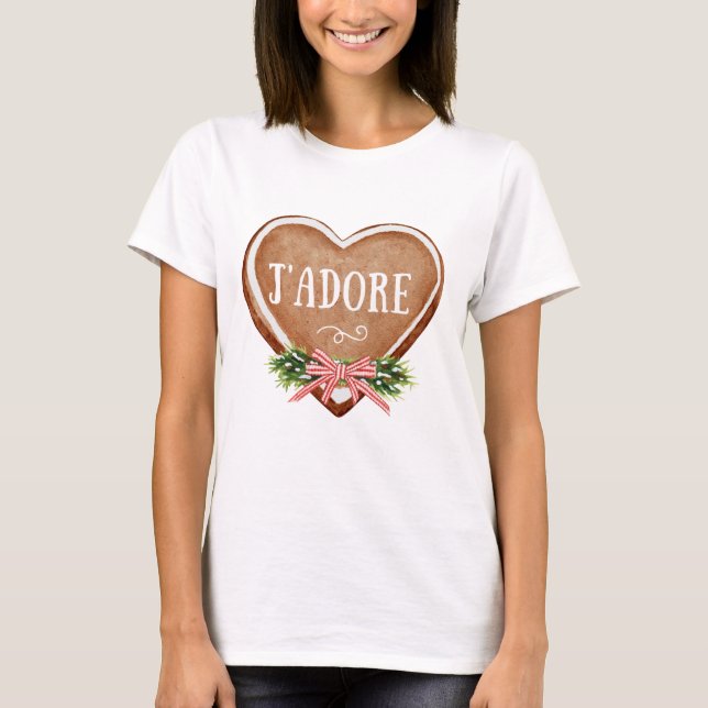 Jadore Paris Christmas  T-Shirt (Front)