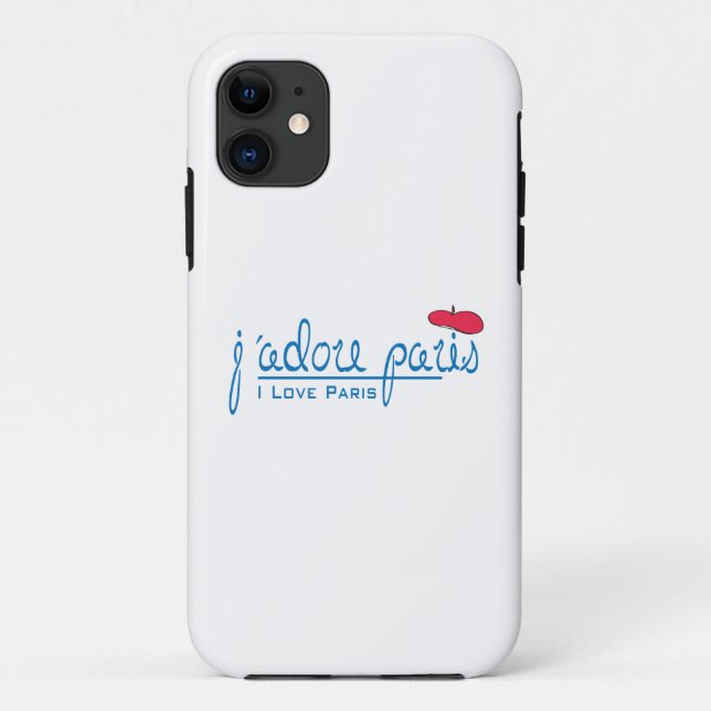 j'adore Paris (I love Paris) with red beret Case-Mate iPhone Case (Back)