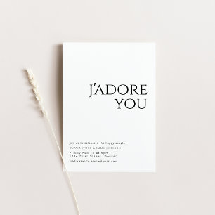 J'adore You Engagement Party Invite