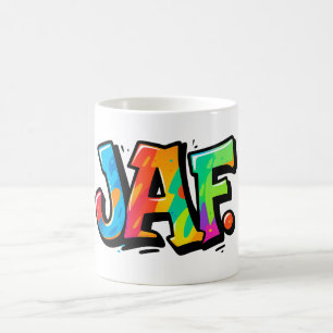 JAF graffiti style - colourful urban art typograph Coffee Mug