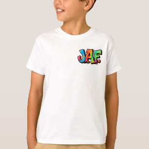 JAF graffiti style - colourful urban art typograph T-Shirt