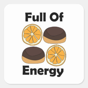 Jaffa Chocolate Orange Cake Full Of Energy Square Sticker