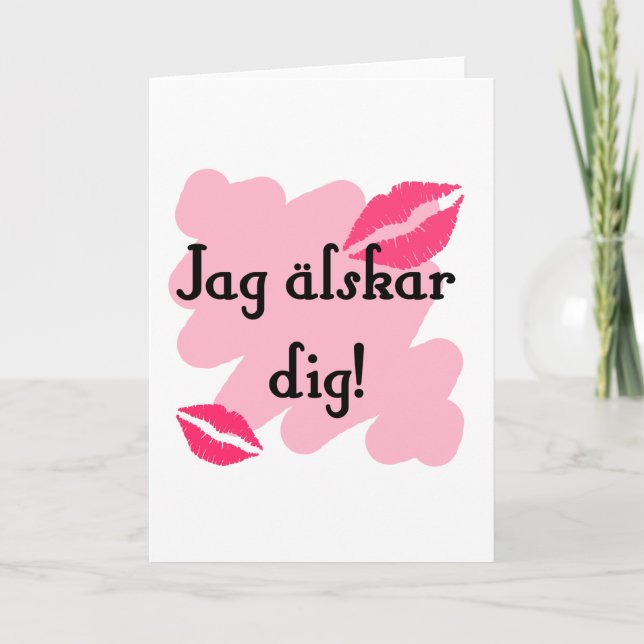 Jag älskar dig - Swedish Holiday Card (Front)