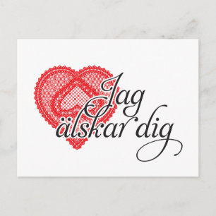 jag älskar dig (Swedish) Postcard