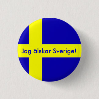 Jag älskar Sverige Button