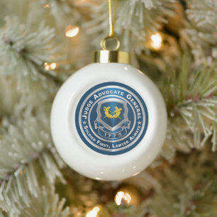 JAG judge Advocate General  Ceramic Ball Christmas Ornament
