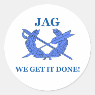 Jag We Get It Done Classic Round Sticker