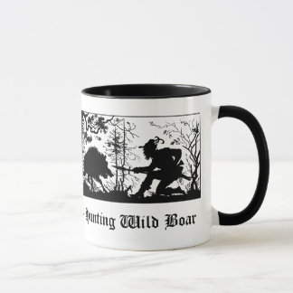 Jagd auf Wildschwein / Hunting Wild Boar German Mug