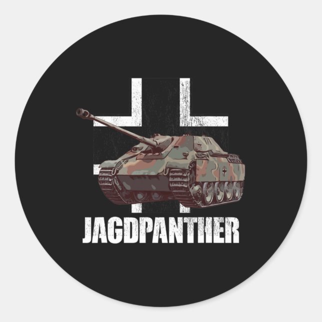 Jagdpanther Hunting Panther German Tank Destroyer  Classic Round Sticker (Front)