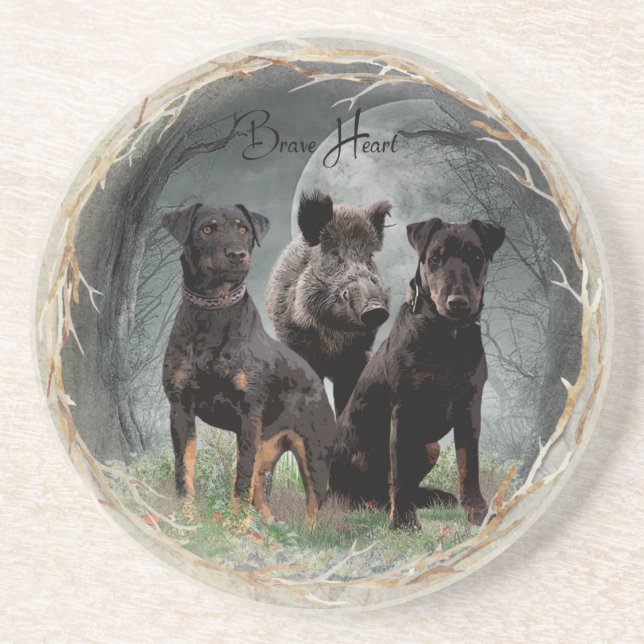 Jagdterrier ,Brave Heart  Coaster (Front)