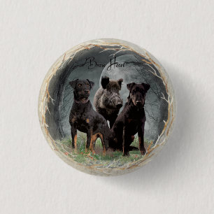 Jagdterrier , brave heart  tapestry poster acrylic 3 cm round badge