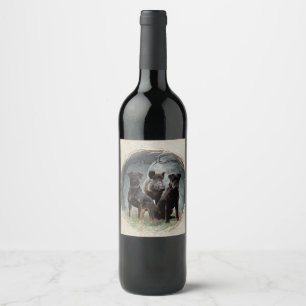 Jagdterrier , Brave Heart Wine Label