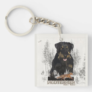Jagdterrier Dakota v. Renbrad Faux Canvas Print Ac Key Ring