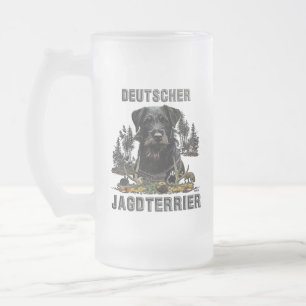 Jagdterrier  frosted glass beer mug