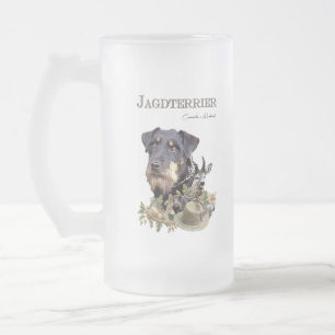 Jagdterrier  frosted glass beer mug