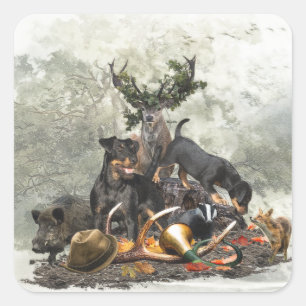 Jagdterrier, German Hunting Terrier      Square Sticker