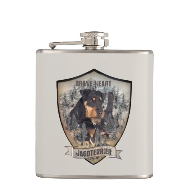  Jagdterrier Hip Flask (Front)