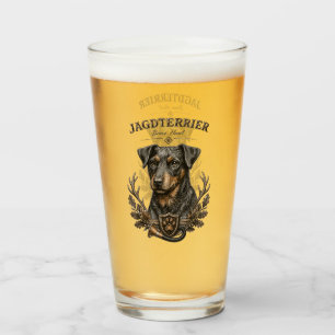 Jagdterrier , Hunting Logo Glass