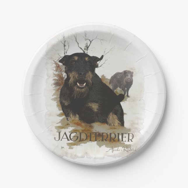 Jagdterrier T-Shirt Coffee Mug Ceramic Ornament Be Paper Plate (Front)