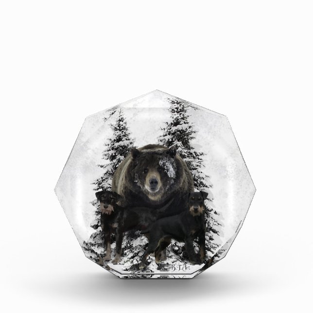 Jagdterrier Tapestry Poster Acrylic Print Triptych Photo Block (Front)