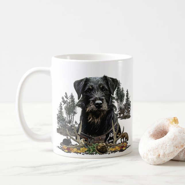 Jagdterrier -  versatile hunting dog   coffee mug (With Donut)