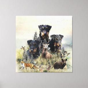 Jagdterriers v. Renbrad Kennel Canvas Print