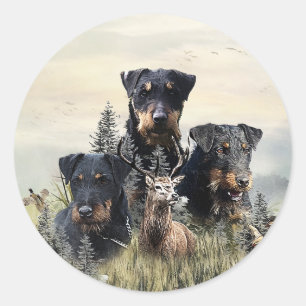 Jagdterriers v. Renbrad Kennel  Classic Round Sticker