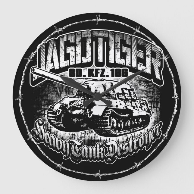 JAGDTIGER Round (Large) Acrylic Wall Clock (Front)