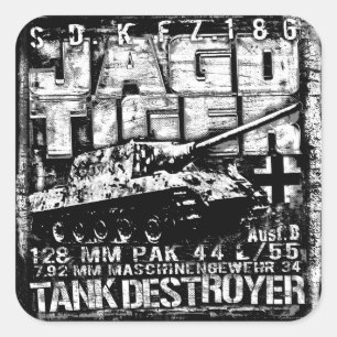 JAGDTIGER SQUARE STICKER