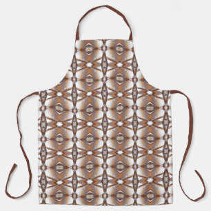 Jagged Edge Concentric Earth Tone Ombre Art Apron