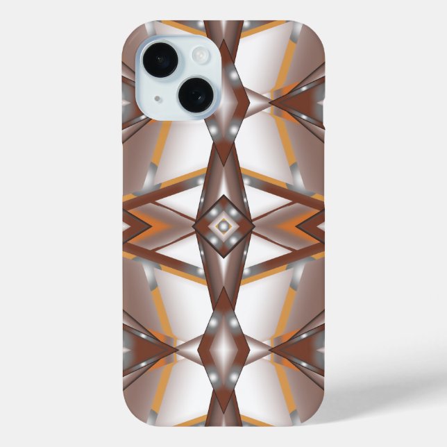 Jagged Edge Concentric Earth Tone Ombre Art Case-Mate iPhone Case (Back)