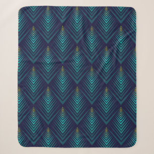 Jagged edge pattern sherpa blanket
