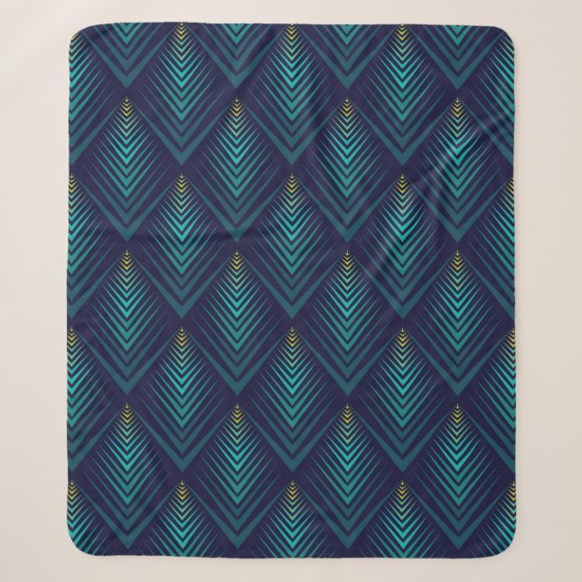 Jagged edge pattern sherpa blanket (Front)