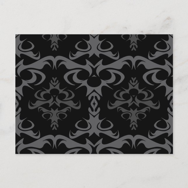 Jagged Heavy Metal Pattern Postcard (Front)
