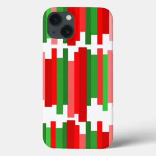 Jagged Lines – Red and Green iPhone 13 Case