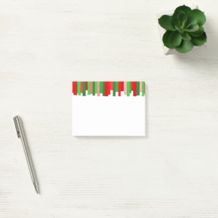 Jagged Lines – Red and Green Post-it Notes