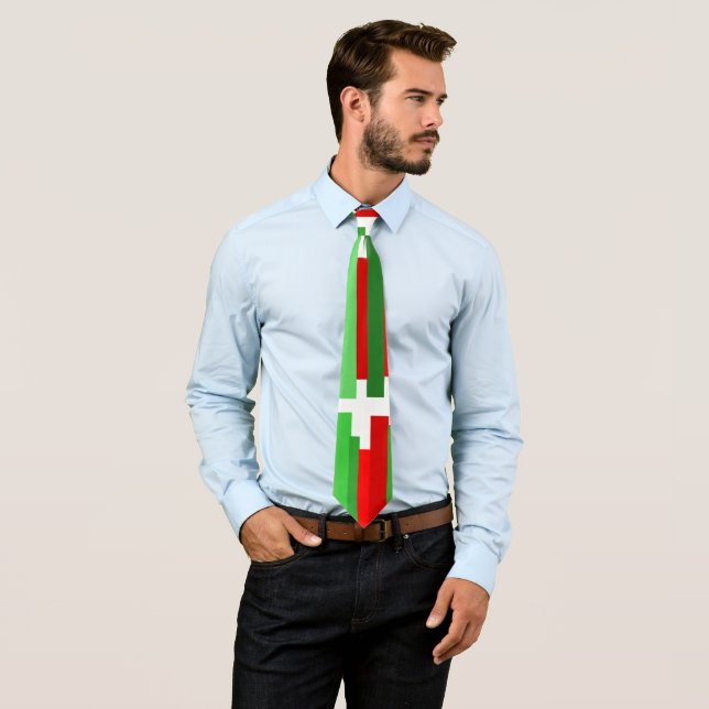 Jagged Lines – Red and Green  Tie (In Situ)