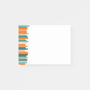 Jagged Lines – Teal and Orange Post-it Notes