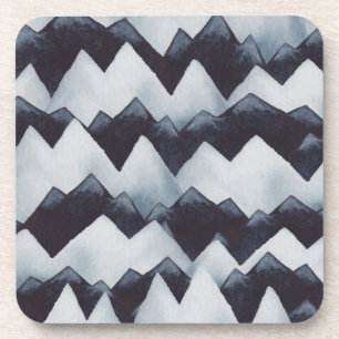 Jagged Mountains Watercolor Coaster Set