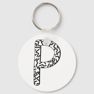 Jaggy P Key Ring