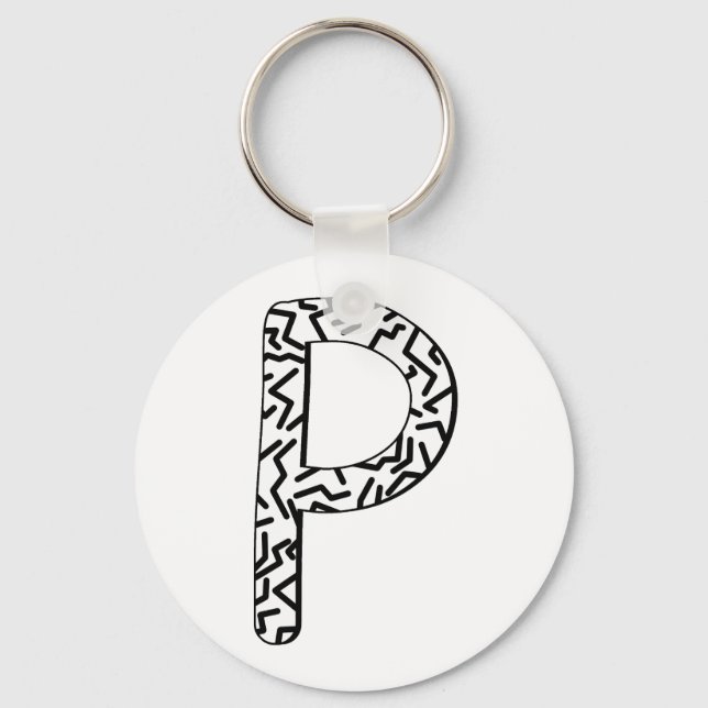 Jaggy P Key Ring (Front)