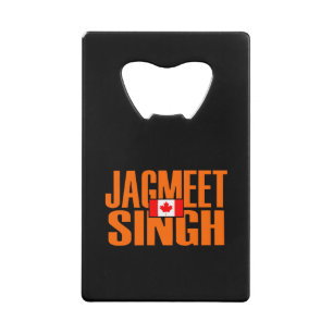 Jagmeet Singh Orange Block Text Canadian Flag
