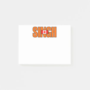 Jagmeet Singh Orange Bold Text Canadian Flag Post-it Notes