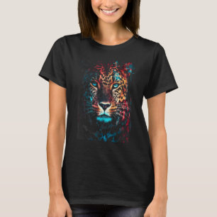 Jaguar Abstract Colourful Cat Graphic Tees for Men
