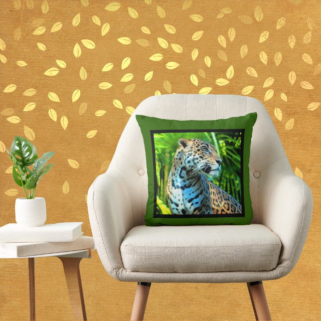 Jaguar Among the Trees Throw Pillow (Creator Uploaded)