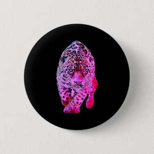 Jaguar Artwork T Shirt 6 Cm Round Badge
