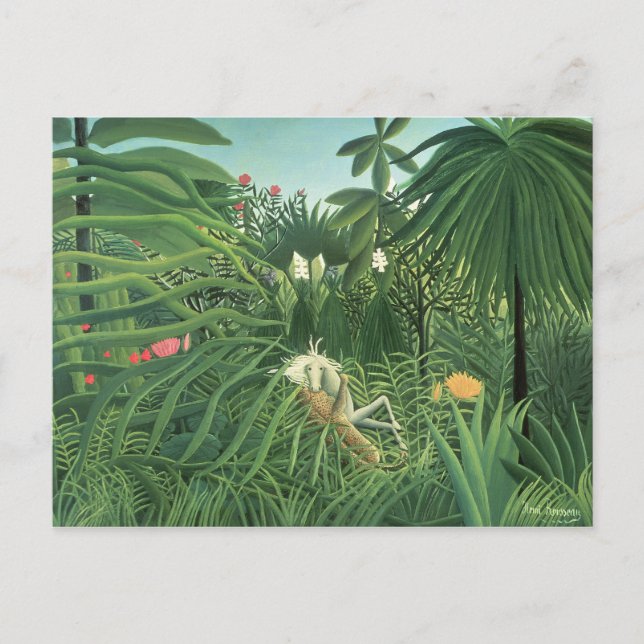 Jaguar Attacking a Horse, 1910 Postcard (Front)