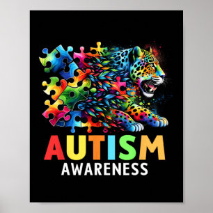 Jaguar Autism Awareness Month Autistic  Poster