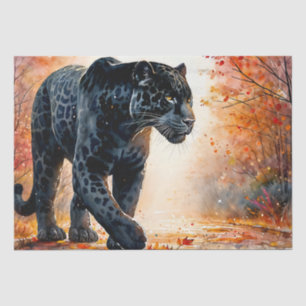 Jaguar Autumn Watercolor Tissue Paper